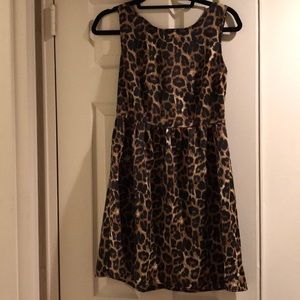 leopard print crisscross dress